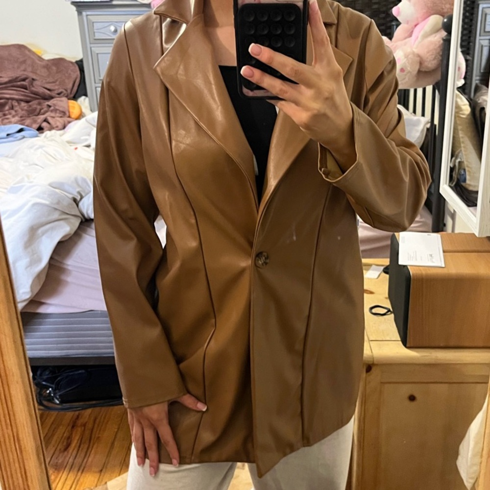 PrettyLittleThing Brown Blazer Suit Jacket